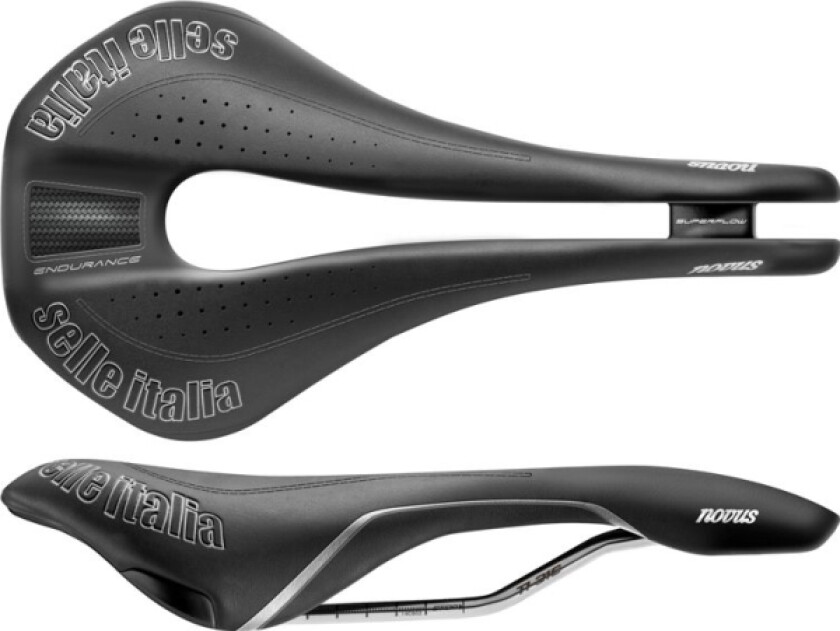 Saddle Novus Superflow Endurance S (Id Match - S3) Ti 316 Tube 7 Fibra-Tek Black (Sit-080h503ikc001)