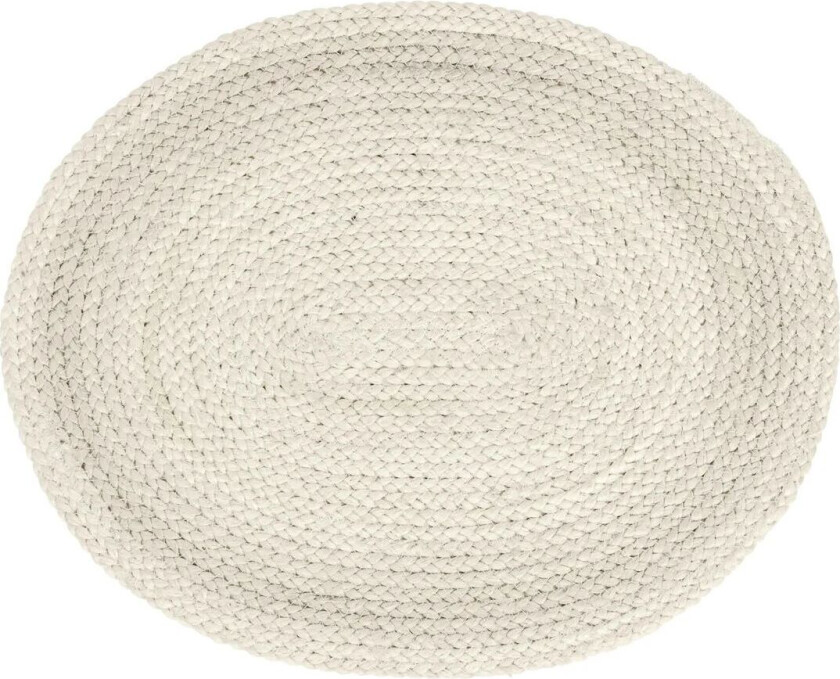 Braided spisebrikke oval Ivory