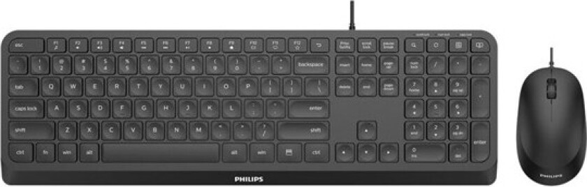 2000 series SPT6207B - keyboard and mouse set - QWERTY - Tastatur & Mussett - Svart