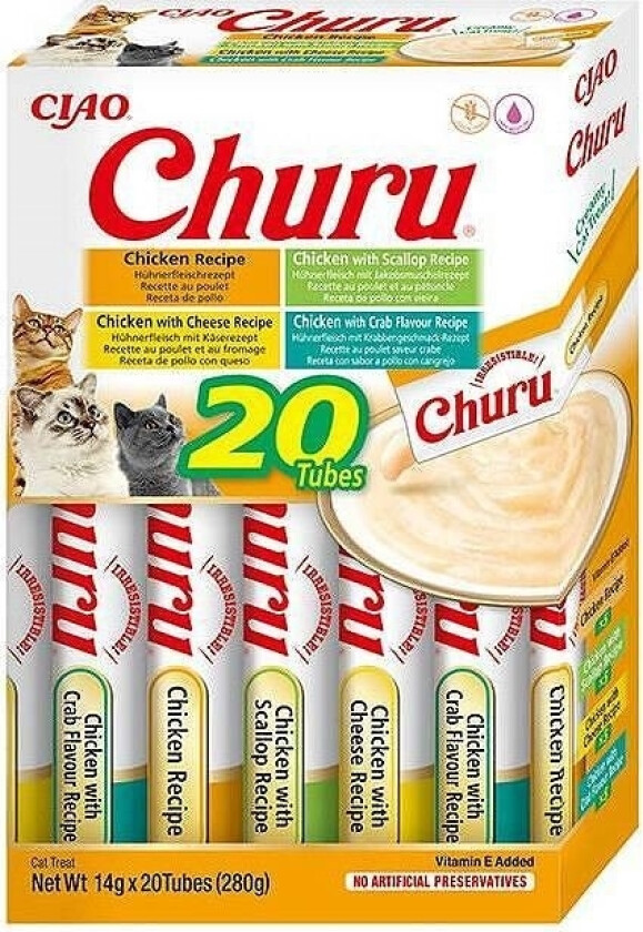 Bilde av Churu Variety box Chicken - Kattegodbidder - 20 x 14g