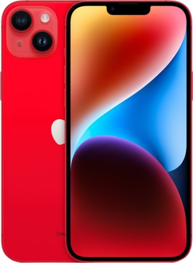 iPhone 14 Plus - (PRODUCT) RED - 5G smartphone - dobbelt-SIM / Internminne 128 GB - OLED-display - 6.7 - 2778 x 1284 piksler - 2x bakkameraer 12 MP, 12 MP - front camera 12 MP - rød