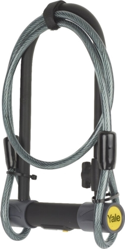 Yale YUL2C/13/230/1, U-lås, Sort, Stål, Stål, Gummi, Fiber