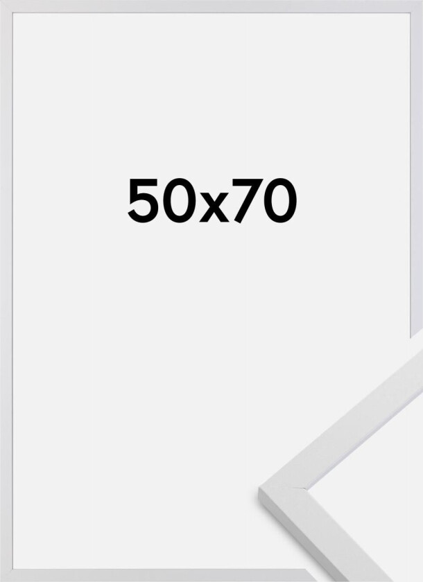 Ramme Trendy Akrylglass Hvit 50x70 Cm
