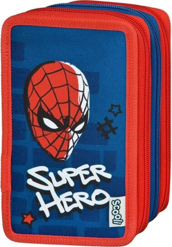 Bilde av 3-Compartment Filled Pencil Case Spiderman
