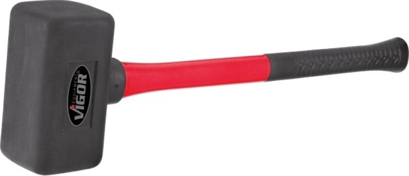 Vigor V2235, Murerhammer, Gummi, Rød, 49 cm, 2,5 kg