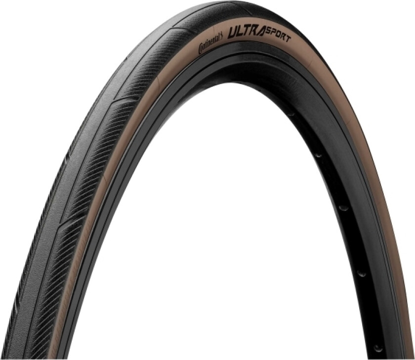 CONTINENTAL Ultra Sport III Folding tire (28-622) Black/brown, PureGrip Compound, PSI max:8,0 (bar), Performance, Weight:295 g