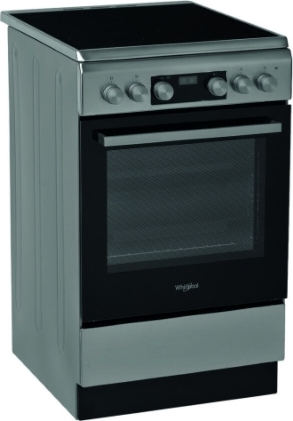 WS5V8CCXE, Frittstående komfyr, Rustfritt stål, Knapper, Rotasjon, 1 m, Sonebasert induksjon, 4 zone(s)