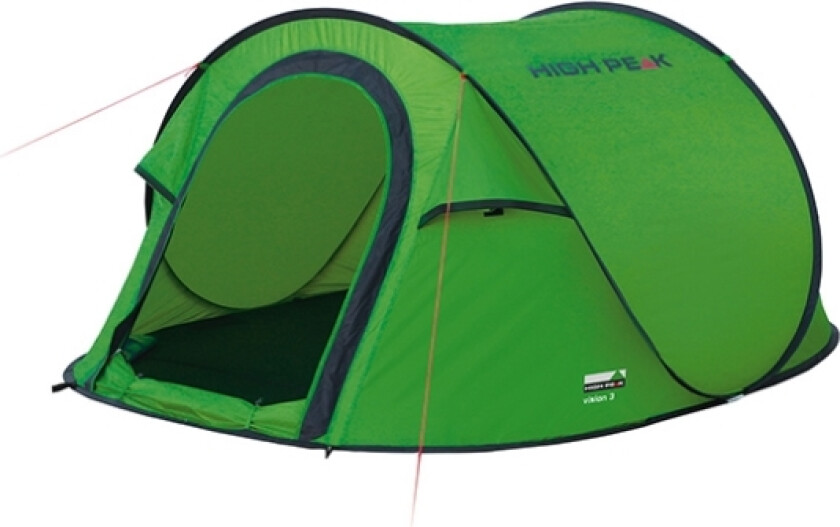 High Peak Vision 3, Camping, Tunell Telt, 2,3 kg, Grønn