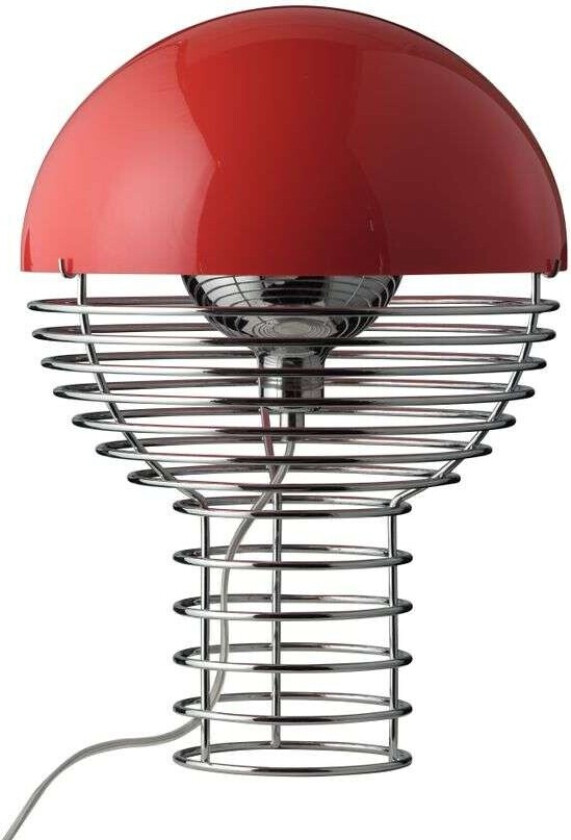 Wire bordlampe Ø 30 cm Chrome-red