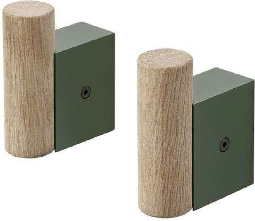 Bilde av Attach knagg 2-stk. Oak-dark green