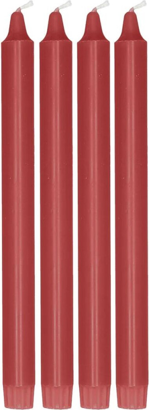 Ambiance kronelys 4-pakning 27 cm Dark red