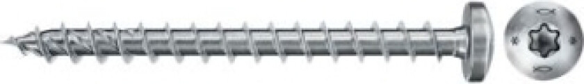 Fischer Power-Fast II 670646 Spånpladeskruer 5 mm 70 mm T-profil Stål Galvaniseret 100 stk