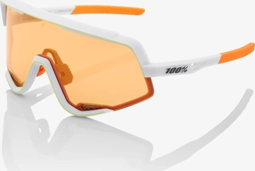 100 % briller 100 % GLENDALE Soft Tact Oxyfire White - Persimmon-linse (oransje glass) (NY 2021)