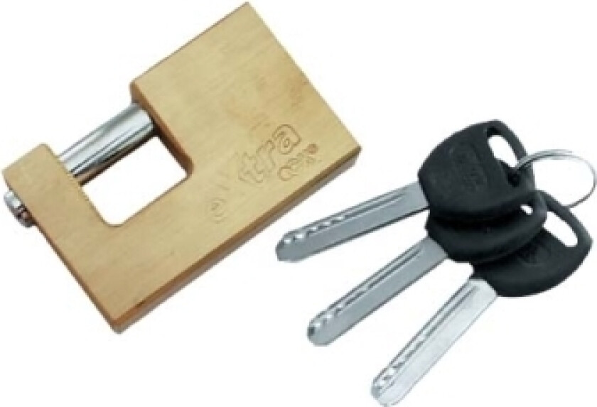 Modeco EXTRA LOCK hengelås i messing med stift 75 mm MN-02-475