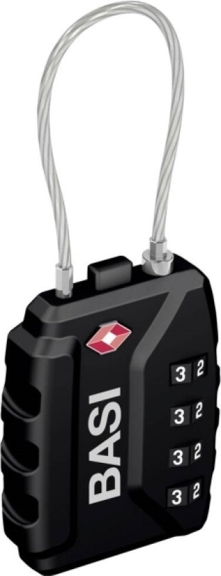 6100-0625 Kuffertlås 37 mm TSA Sort Kombinationslås