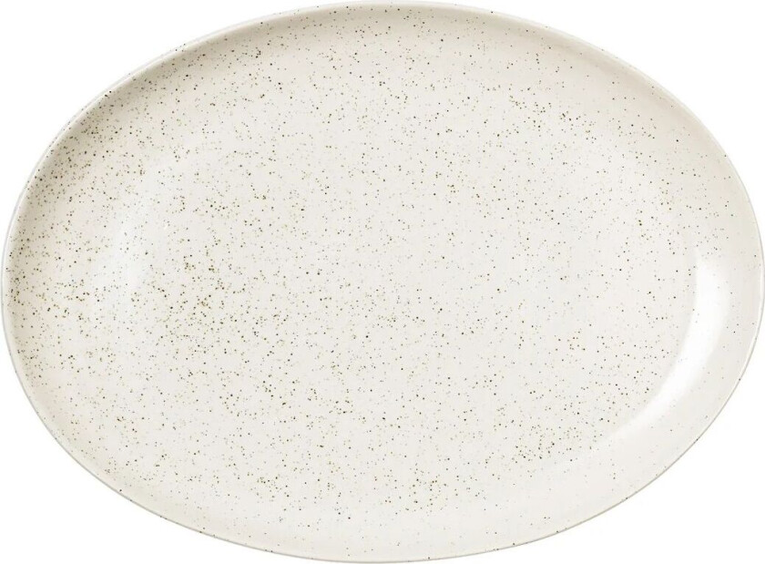 Nordic Vanilla fat ovalt 35,5 cm Cream with grains