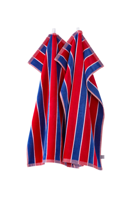 NEPTUN håndkle 2-pk Rød/blå