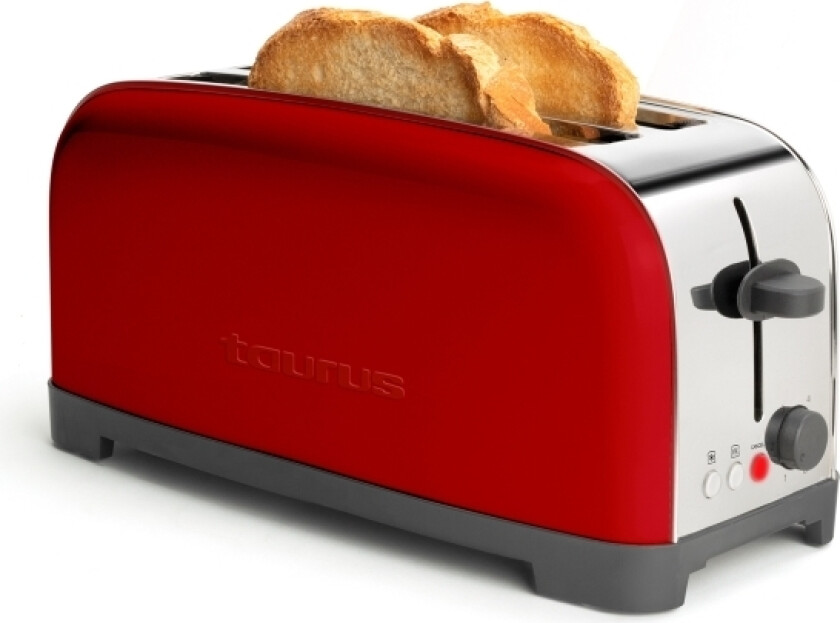 Vintage Red, 2 skiver, Rød, Rustfritt stål, Rustfritt stål, Knapper, 1400 W