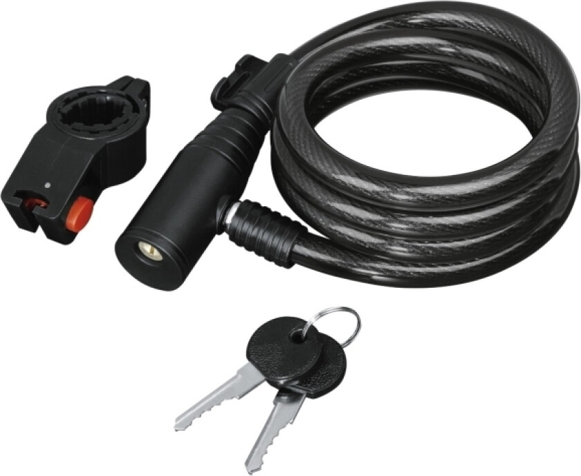 00178110, Kabellås, Sort, Plast, Stål, Nøkkel, 120 cm
