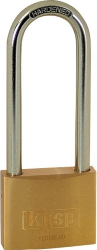 K12050L80D Hængelås 50 mm Gyldengul Nøglelås