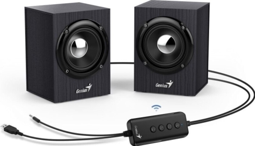 høyttaler SP-HF385BT, 2.0, Bluetooth 5.0, 4W, tre, svart (31730046400)