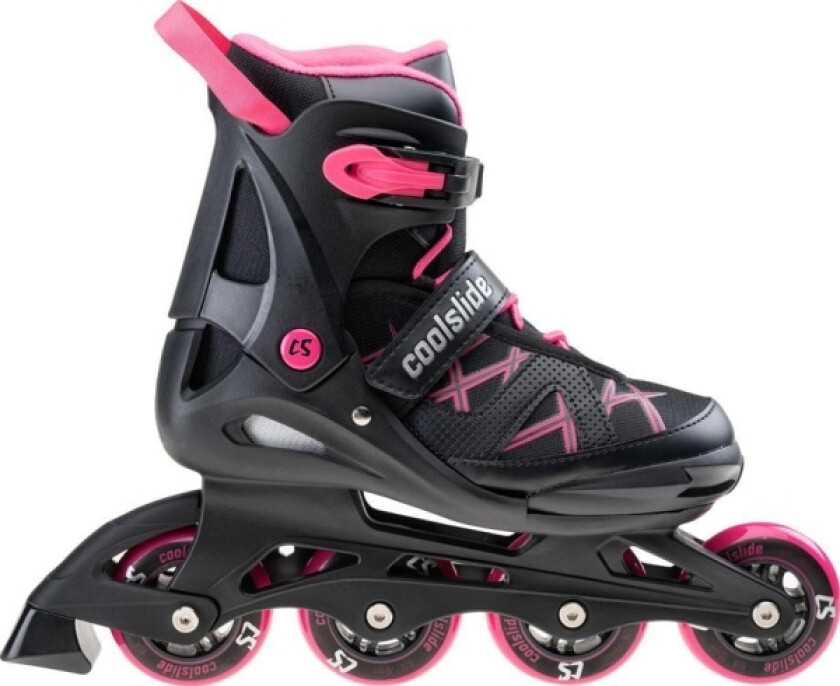 CoolSlide Nachos YG rekreasjons rulleskøyter, justerbare, svarte, størrelser 32-35