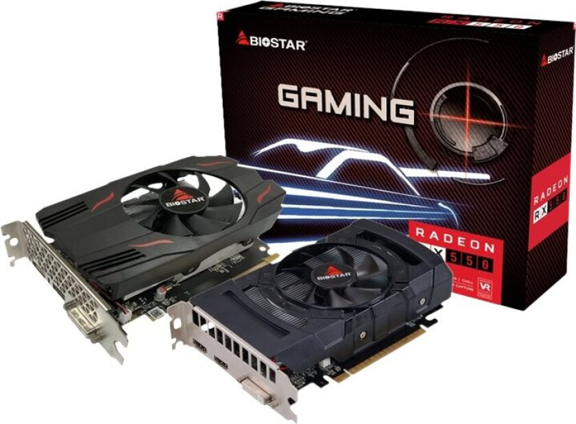Biostar VA5515RF41 - Grafikkort - Radeon RX 550 - 4GB GDDR5 - PCIe 3.0 x16 - DVI, HDMI, DisplayPort