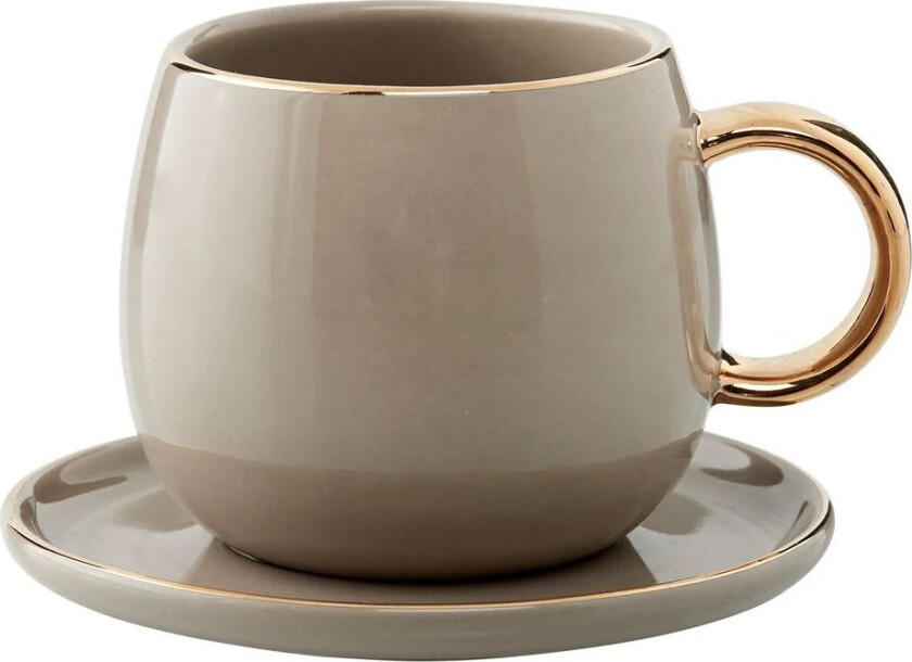 Clara espressokopp med fat 15 cl Driftwood