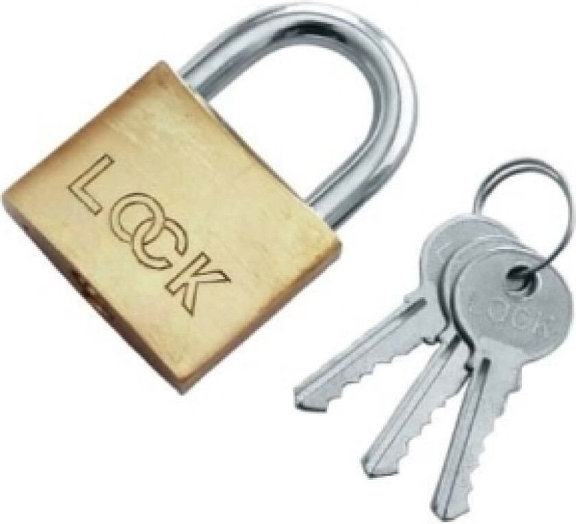 Modeco Messing hengelås BOXER LOCK sjakkel 38mm MN-02-038