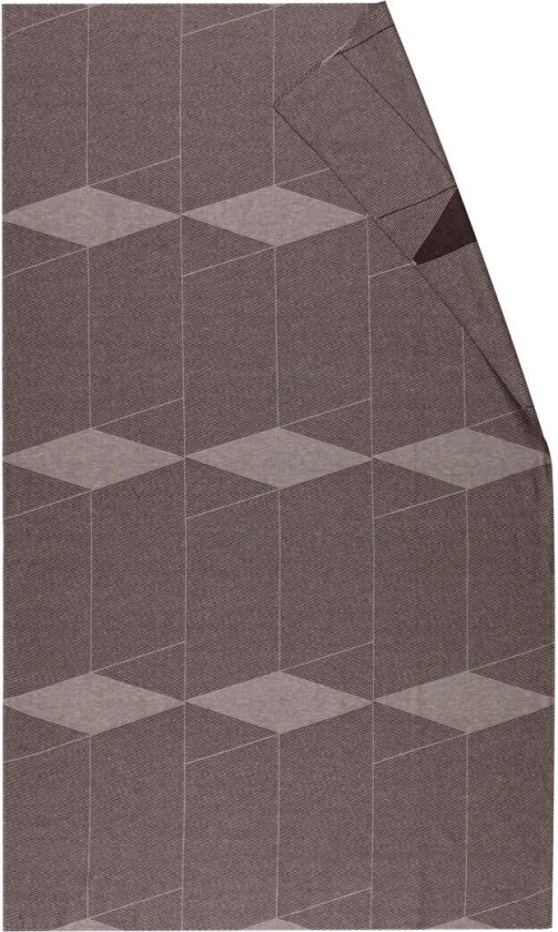 Geometric duk 147 x 250 cm Brun-hvit