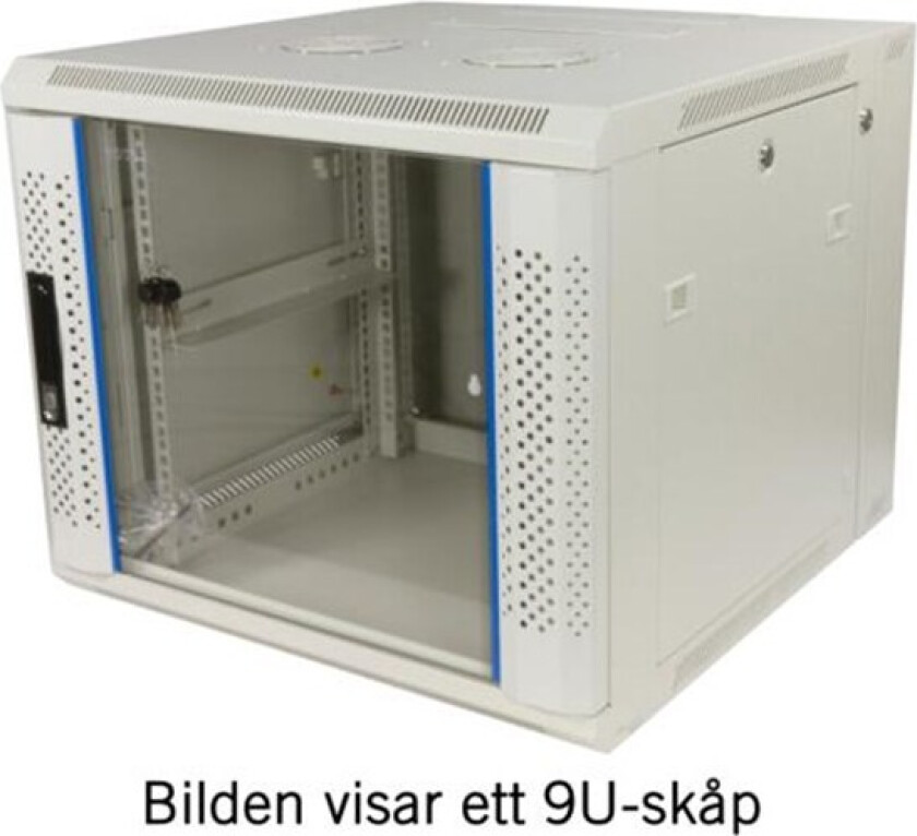 System Z 19" Wall Cabinet 9U 600x600 Glass Door