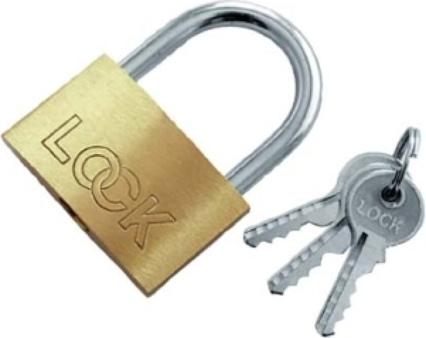 Modeco LOCK hengelås messing sjakkel 50mm 6 stk. MN-02-150