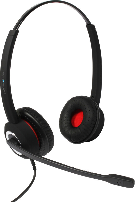 Plusonic 10.2P binaurale hodetelefoner kompatible med Teams/Skype - USB - Svart