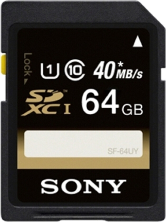 SF64U, 64 GB, SDHC, Klasse 10, UHS-I, 90 MB/s, Sort