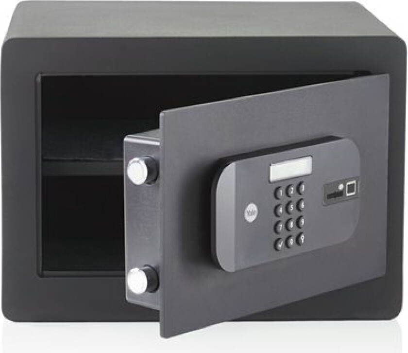 Bilde av Yale YSFB/250/EB1, Bærbar safe, Svart, Kode, Fingeravtrykksleser, Nøkkel, 20,5 l, Gulv/vegg, 250 mm