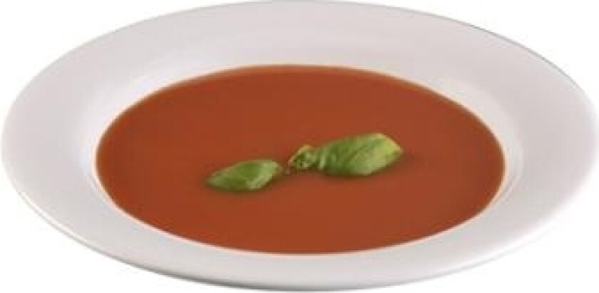 Tallerken Ø24 cm Dyb Bred fane Melamin Hvid,6 stk/pk