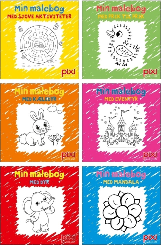 Krea Pixi®-serie 1: Male- og aktivitetsbøger (kolli 48)