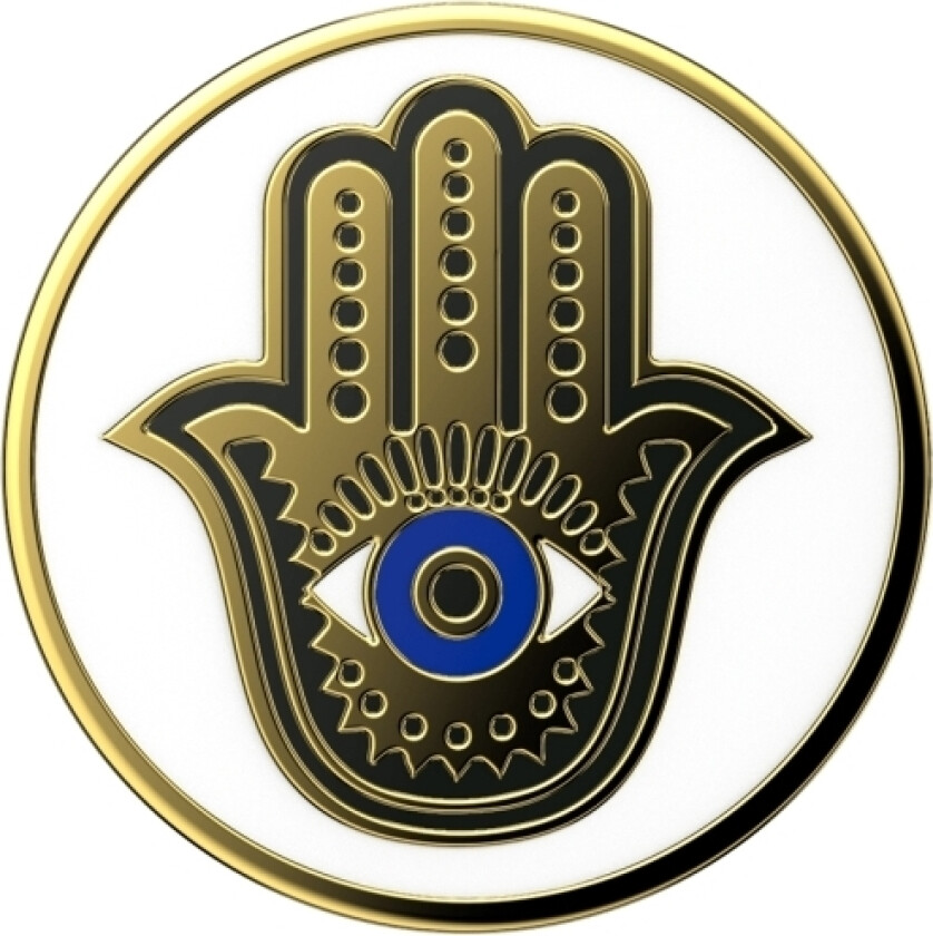 Enamel Hamsa Hand, Grep, Gull, Blå, Metall, Universell, 38,8 mm, 38,8 mm