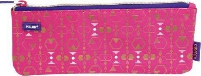 Milan Pencil case Small flat pencil case COPPER 3 pink 081118CP3P MILAN