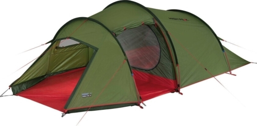 High Peak Falcon 3 LW, Camping, Hard ramme, Tunell Telt, 3 person(er), 4,1 kg, Grønn, Rød