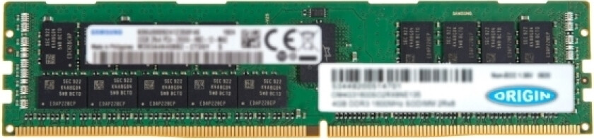 Origin Storage 64Gb Ddr4 3200Mhz Rdimm 2Rx4 Ecc 1.2V, 64 Gb, 1 X 64 Gb, Ddr4, 3200 Mhz, 288-Pin Dimm