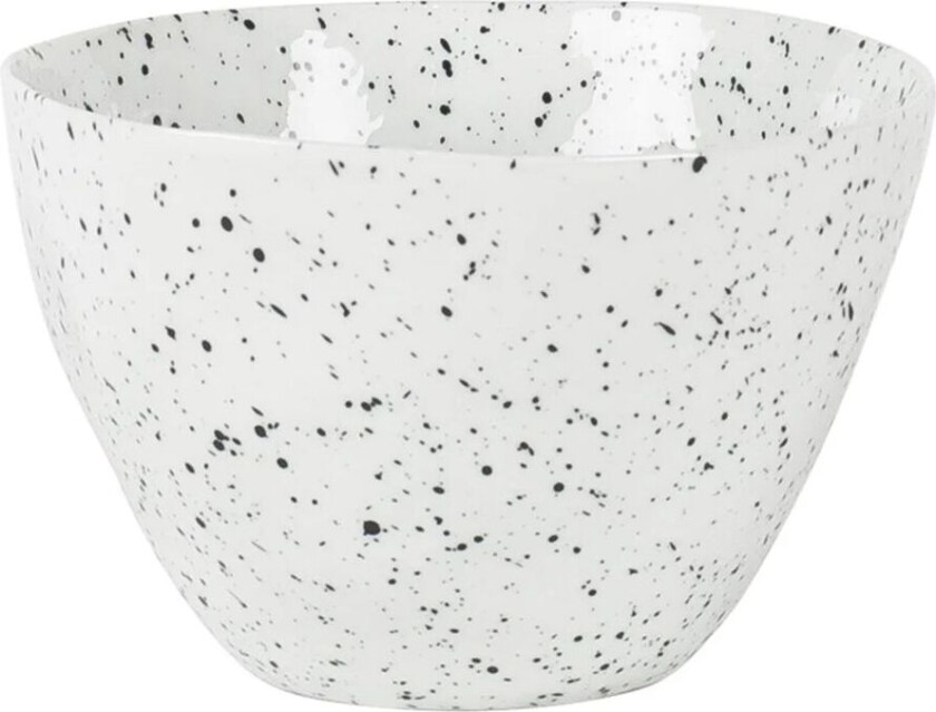 Poppi skål hvit-svart