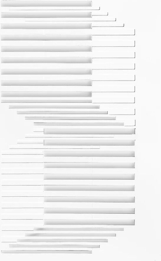 MOEBE Relief kunstverk shifted lines 21 x 29,7 cm Off White