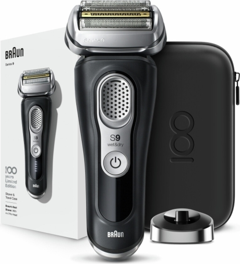 Series 9 Wet & Dry, Barberingsmaskin, Svart, Batteri, Lithium-Ion (Li-Ion), Innebygd batteri, 1 timer