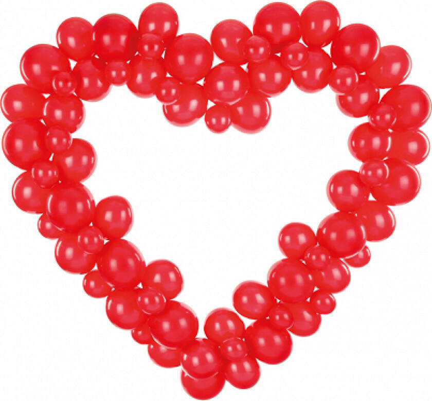PartyDeco GBS3-007J, Toy balloon, Rød, Kjærlighet, Rund, 8 år, 68 stykker