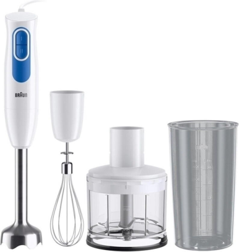 MultiQuick 2 Håndmikser MQ20236MWH, 600W, kniver i rustfritt stål, Hvit/blå