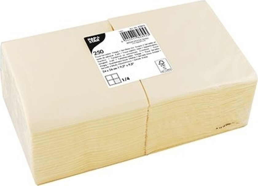 Papstar 82895, Krem, Tørkepapir, Monokromatisk, 46 g/m², 240 mm, 240 mm