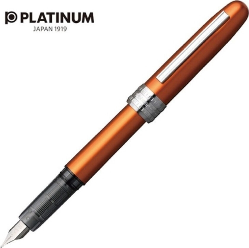 Platinum Plaisir Nova Orange fyllepenn, F, oransje