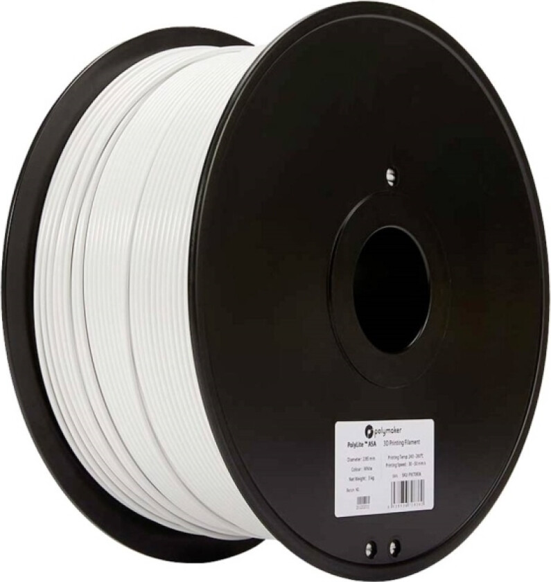 70836 PolyLite Filament ASA UV-bestandig, vejrbestandig 2.85 mm 3000 g Hvid PolyLite™ 1 stk