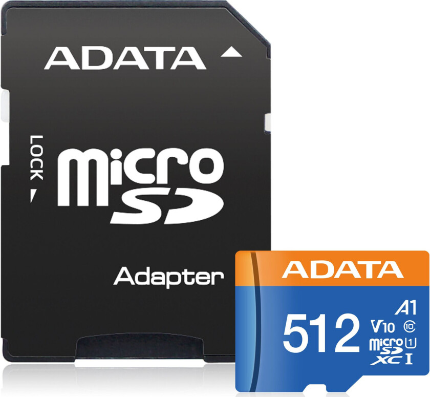 A-Data ADATA AUSDX512GUICL10A1-RA1, 512 GB, MicroSDXC, Klasse 10, UHS-I, 100 MB/s, 25 MB/s